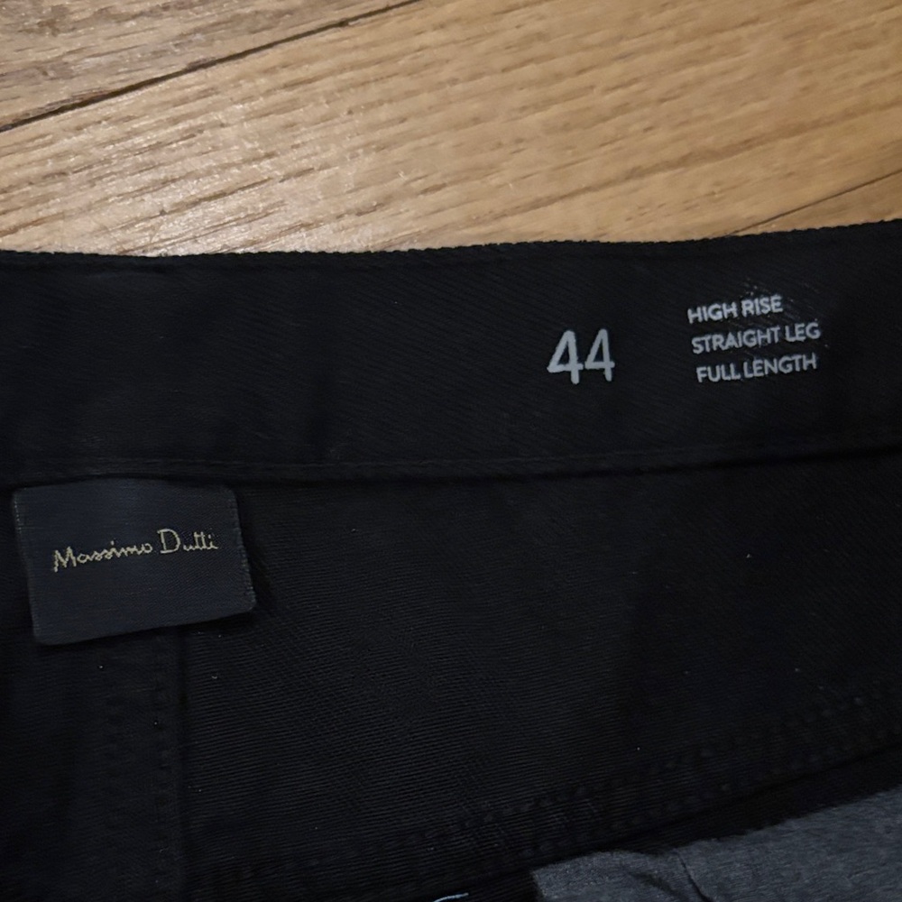 Massimo Dutti Men's Black Straight Leg Raw Hem Jeans, NWT - Picture 3 of 8